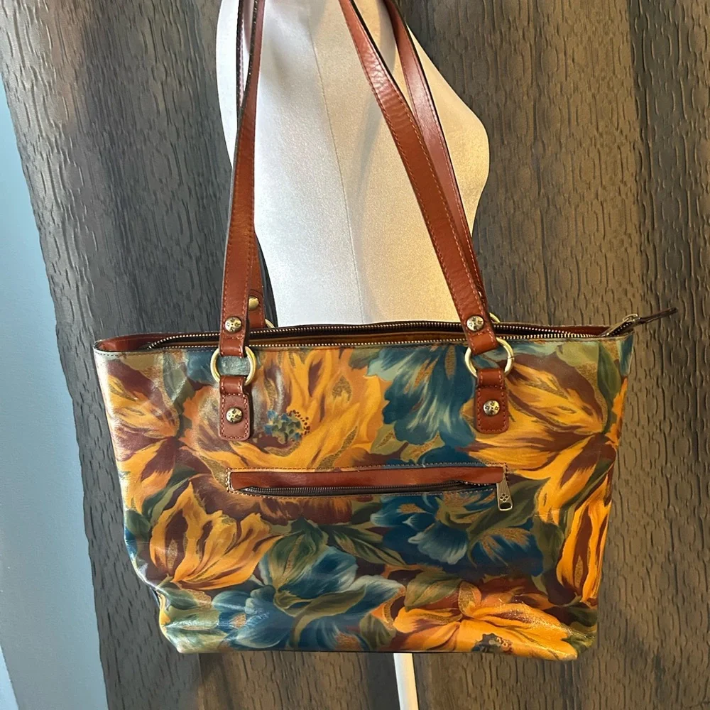 Patricia Nash Multicolor Floral Leather Tote - Picture 2 of 4
